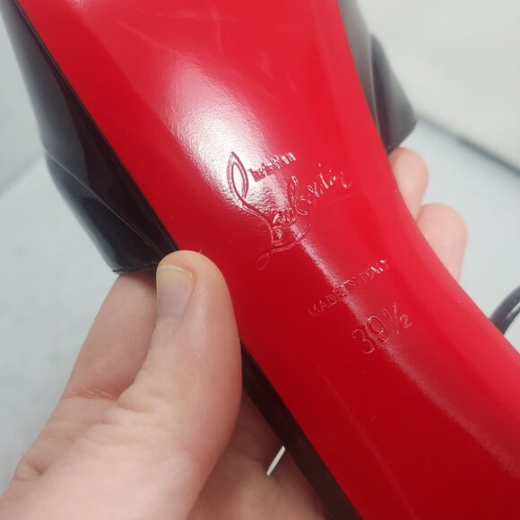 Christian Louboutin Black Sandaloo Patent Platform Sandal - Picture 4 of 12